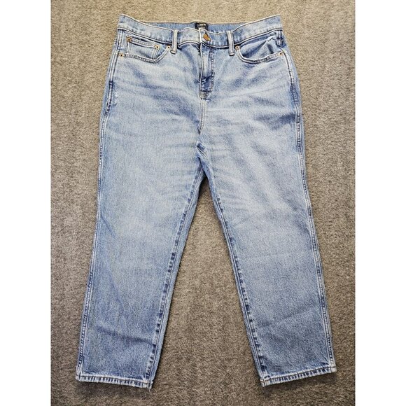 J. Crew Womens Jeans High Rise Classic Vintage Sz 31P Blue Denim Stretch - Picture 1 of 9